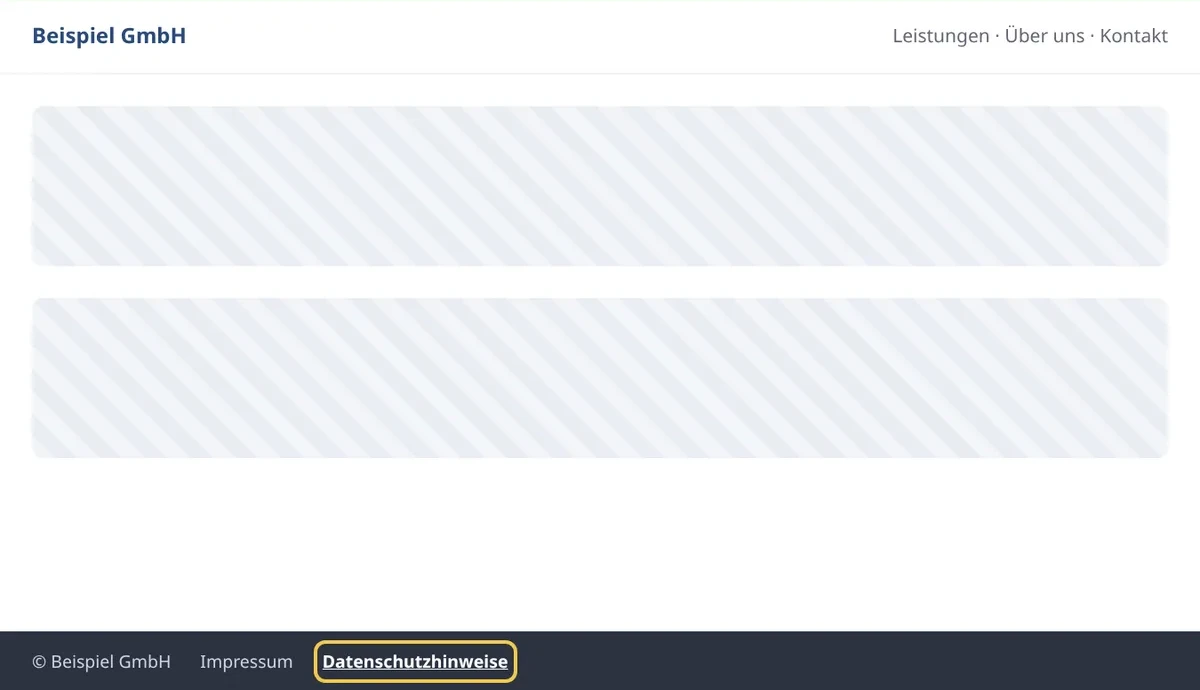 Nachgestelltes Beispiel, so geht es: kein Banner, wenn keine Einwilligung nötig ist